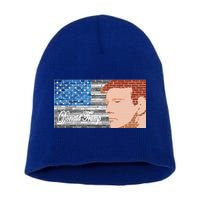 Donald Trump United States Flag Abstract President Short Acrylic Beanie