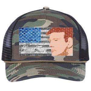 Donald Trump United States Flag Abstract President Retro Rope Trucker Hat Cap