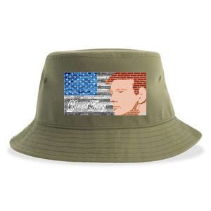 Donald Trump United States Flag Abstract President Sustainable Bucket Hat