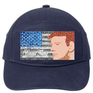 Donald Trump United States Flag Abstract President 7-Panel Snapback Hat