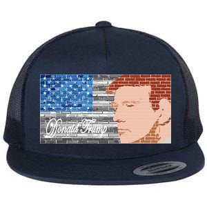 Donald Trump United States Flag Abstract President Flat Bill Trucker Hat