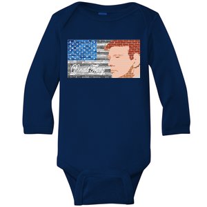 Donald Trump United States Flag Abstract President Baby Long Sleeve Bodysuit