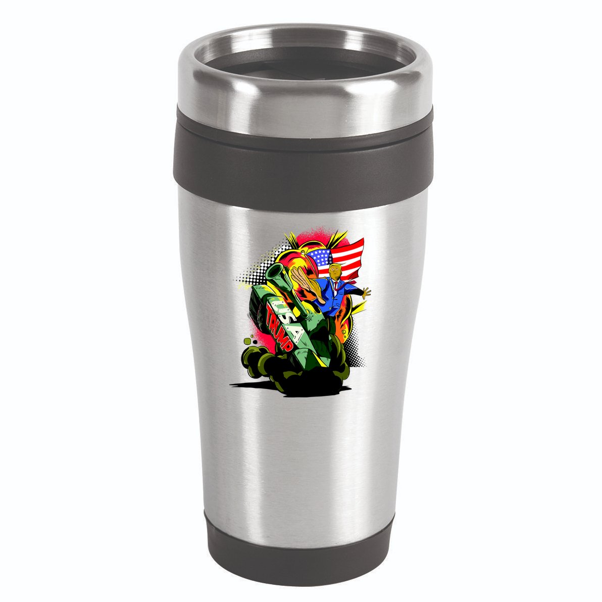 Donald Trump USA Army Tank 2020 President 16oz Travel Tumbler