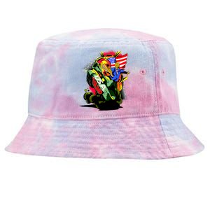 Donald Trump USA Army Tank 2020 President Tie-Dyed Bucket Hat