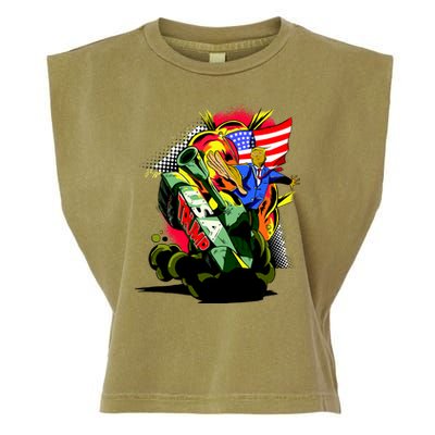 Donald Trump USA Army Tank 2020 President Garment-Dyed Women's Muscle Tee