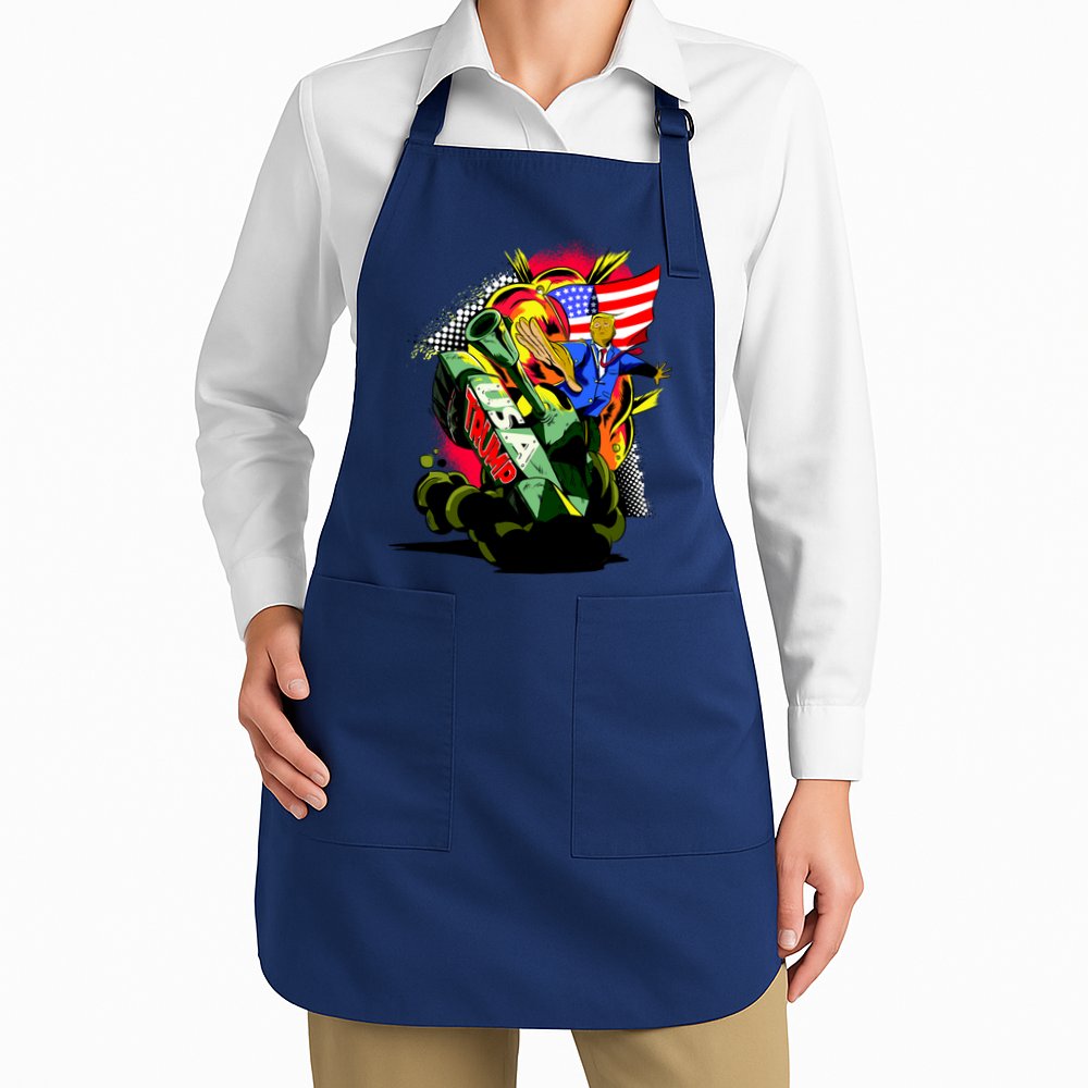 Donald Trump USA Army Tank 2020 President Apron