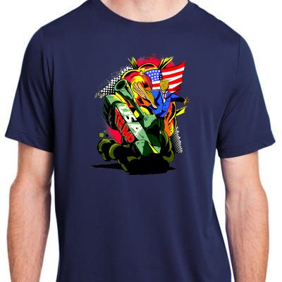 Donald Trump USA Army Tank 2020 President Adult ChromaSoft Performance T-Shirt