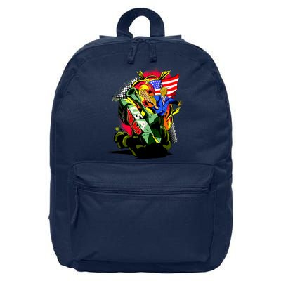 Donald Trump USA Army Tank 2020 President 16 in Basic Backpack
