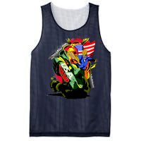 Donald Trump USA Army Tank 2020 President Mesh Reversible Basketball Jersey Tank