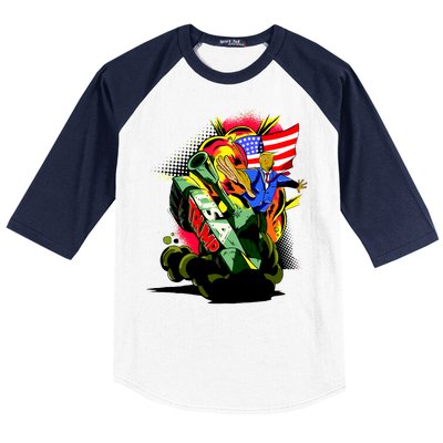 Donald Trump USA Army Tank 2020 President Baseball Sleeve Shirt