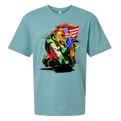 Donald Trump USA Army Tank 2020 President Sueded Cloud Jersey T-Shirt