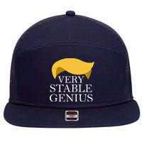Donald Trump Very Stable Genius 7 Panel Mesh Trucker Snapback Hat