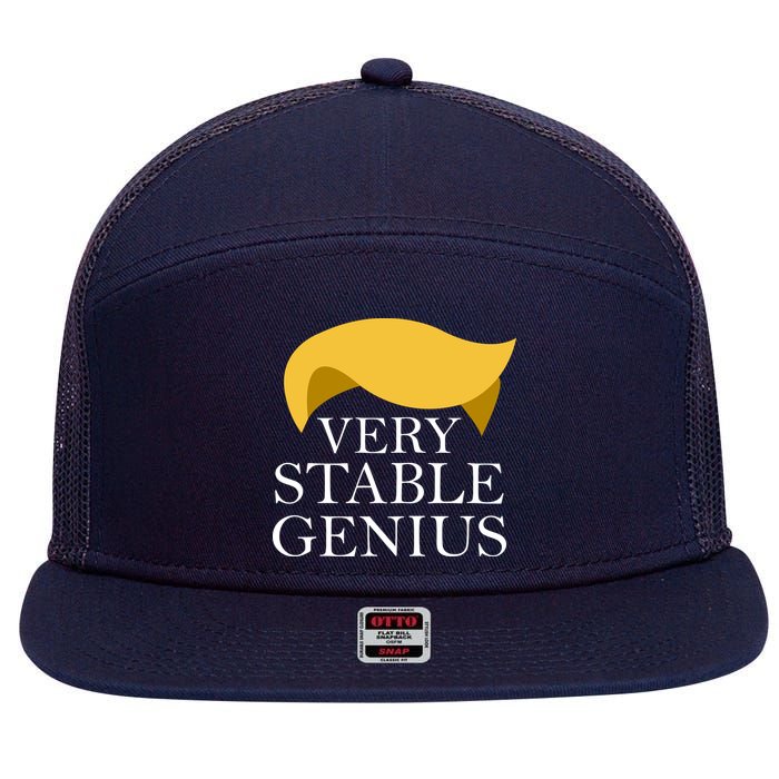 Donald Trump Very Stable Genius 7 Panel Mesh Trucker Snapback Hat