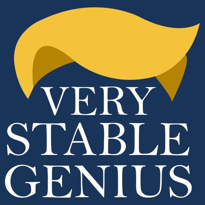 Donald Trump Very Stable Genius 7 Panel Mesh Trucker Snapback Hat