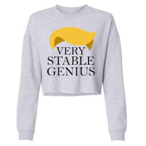 Donald Trump Very Stable Genius Cropped Pullover Crew