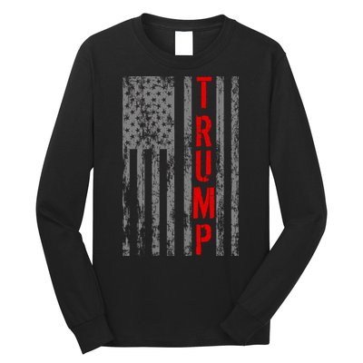 Donald Trump Vintage USA Flag Long Sleeve Shirt