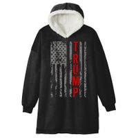 Donald Trump Vintage USA Flag Hooded Wearable Blanket