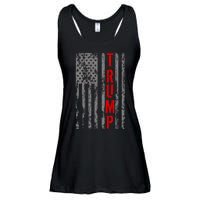 Donald Trump Vintage USA Flag Ladies Essential Flowy Tank