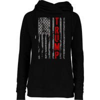 Donald Trump Vintage USA Flag Womens Funnel Neck Pullover Hood