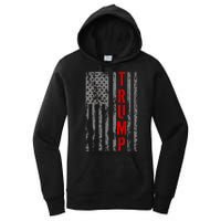 Donald Trump Vintage USA Flag Women's Pullover Hoodie