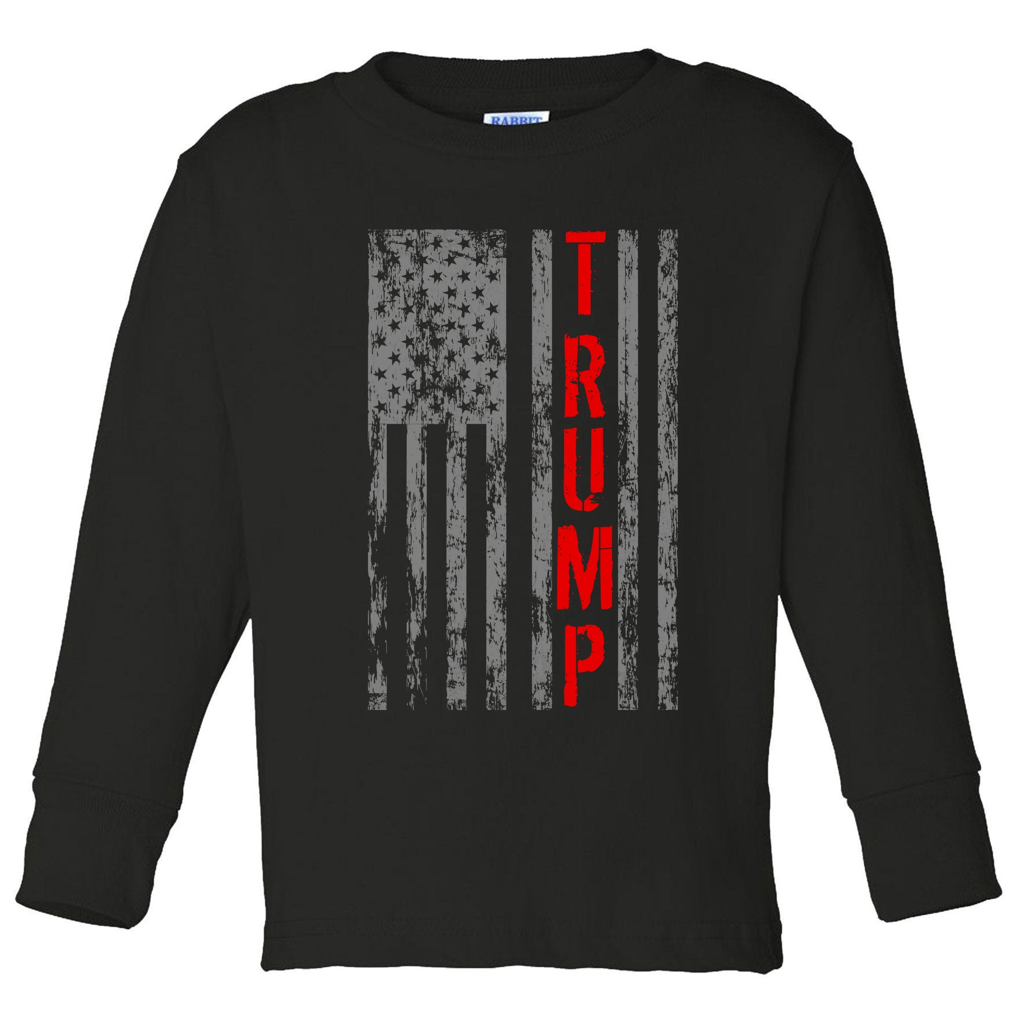 Donald Trump Vintage USA Flag Toddler Long Sleeve Shirt