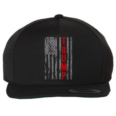 Donald Trump Vintage USA Flag Wool Snapback Cap