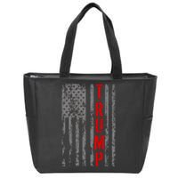 Donald Trump Vintage USA Flag Zip Tote Bag