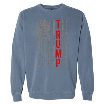 Donald Trump Vintage USA Flag Garment-Dyed Sweatshirt