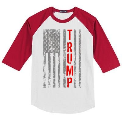 Donald Trump Vintage USA Flag Kids Colorblock Raglan Jersey