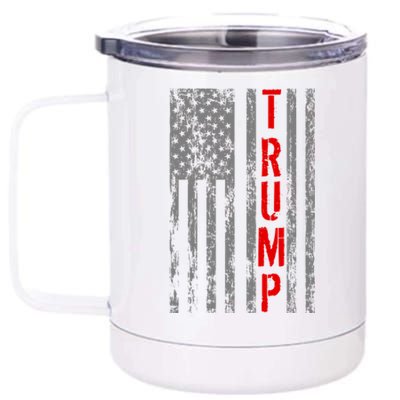 Donald Trump Vintage USA Flag 12 oz Stainless Steel Tumbler Cup