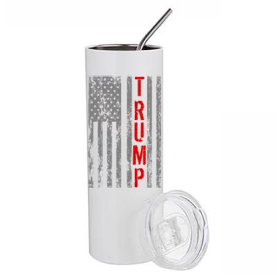 Donald Trump Vintage USA Flag Stainless Steel Tumbler