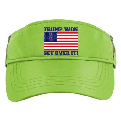 Donald Trump Won Get Over It! USA Flag 45th President Adult Drive Performance Visor