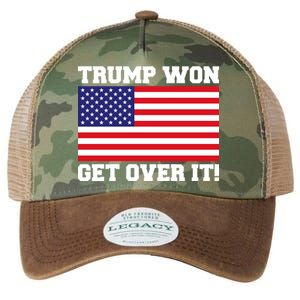 Donald Trump Won Get Over It! USA Flag 45th President Legacy Tie Dye Trucker Hat