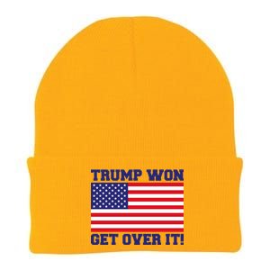 Donald Trump Won Get Over It! USA Flag 45th President Knit Cap Winter Beanie