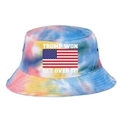 Donald Trump Won Get Over It! USA Flag 45th President Tie Dye Newport Bucket Hat