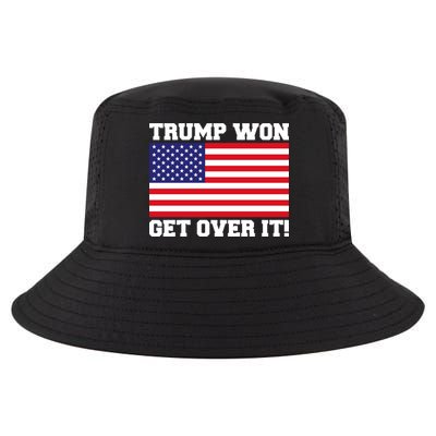 Donald Trump Won Get Over It! USA Flag 45th President Cool Comfort Performance Bucket Hat