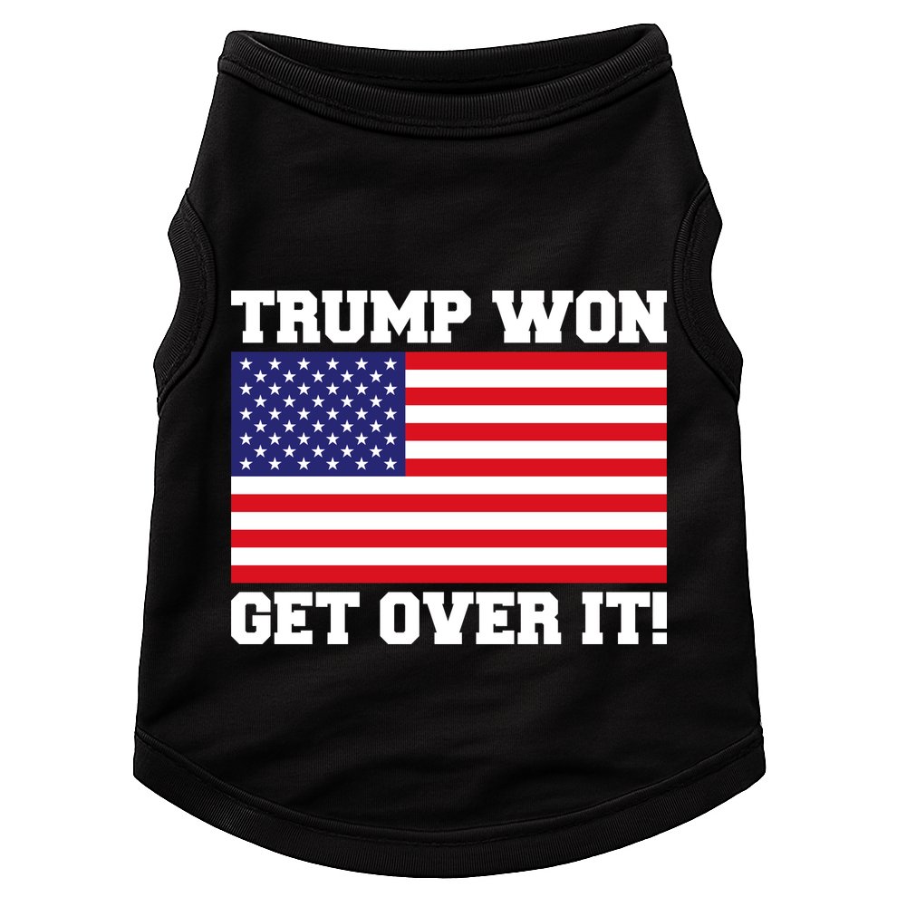 Donald Trump Won Get Over It! USA Flag 45th President Doggie Tank