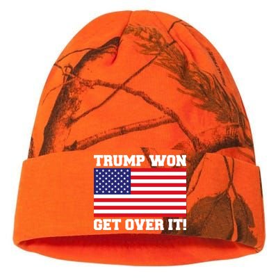 Donald Trump Won Get Over It! USA Flag 45th President Kati Licensed 12" Camo Beanie