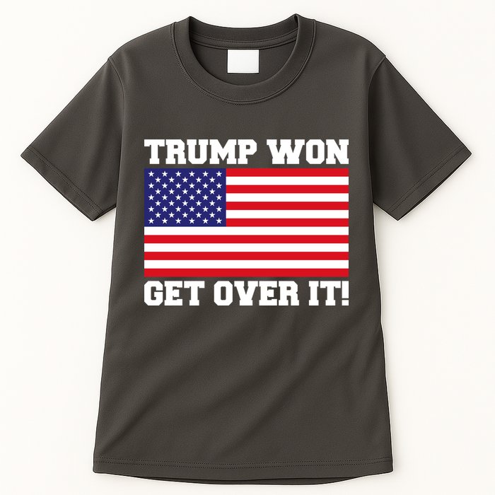 Donald Trump Won Get Over It! USA Flag 45th President Tall T-Shirt