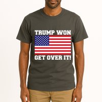 Donald Trump Won Get Over It! USA Flag 45th President Tall T-Shirt