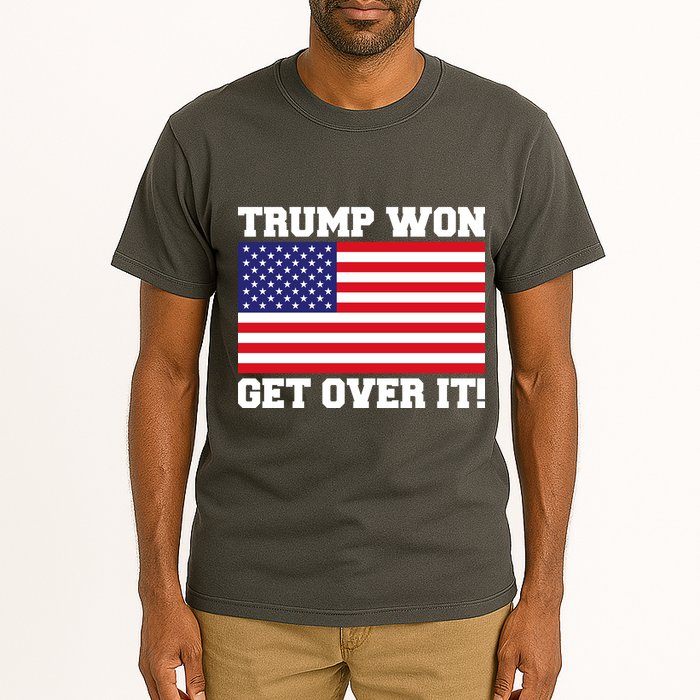 Donald Trump Won Get Over It! USA Flag 45th President Tall T-Shirt