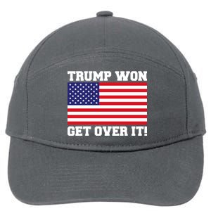 Donald Trump Won Get Over It! USA Flag 45th President 7-Panel Snapback Hat