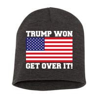 Donald Trump Won Get Over It! USA Flag 45th President Short Acrylic Beanie