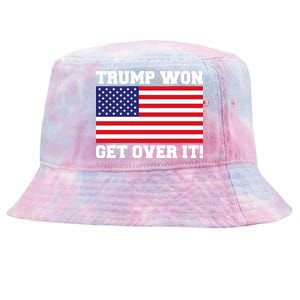 Donald Trump Won Get Over It! USA Flag 45th President Tie-Dyed Bucket Hat