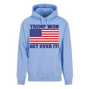 Donald Trump Won Get Over It! USA Flag 45th President Unisex Surf Hoodie