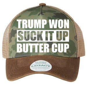 Donald Trump Won Suck It Up Butter Cup President Legacy Tie Dye Trucker Hat