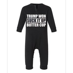 Donald Trump Won Suck It Up Butter Cup President Infant Fleece One Piece