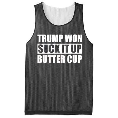 Donald Trump Won Suck It Up Butter Cup President Mesh Reversible Basketball Jersey Tank