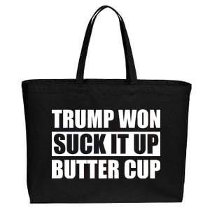 Donald Trump Won Suck It Up Butter Cup President Cotton Canvas Jumbo Tote