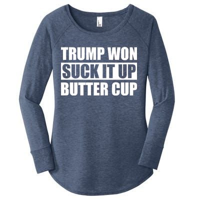 Donald Trump Won Suck It Up Butter Cup President Women's Perfect Tri Tunic Long Sleeve Shirt